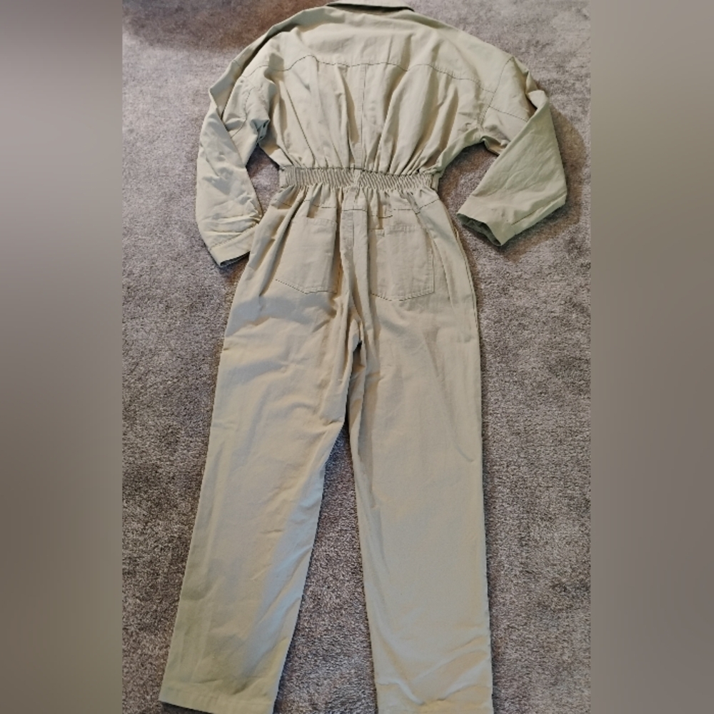 Mable Khaki Jumpsuit Boilersuit - Picture 2 of 9